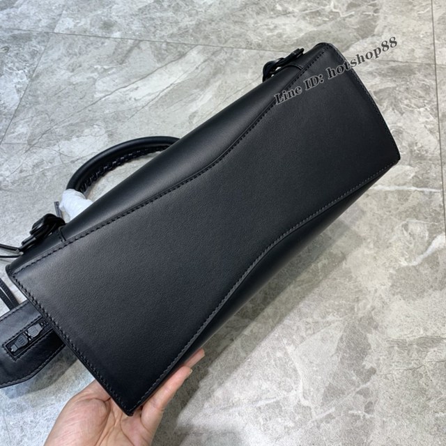 Balenciaga專櫃爆款平紋黑色黑扣手袋手提包 638511 巴黎世家中號Neo Classic機車包 fyj1462